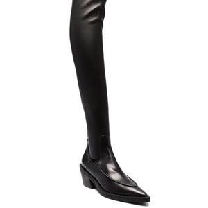 KHAITE Charleston Thigh-High Black Boots Sz 39